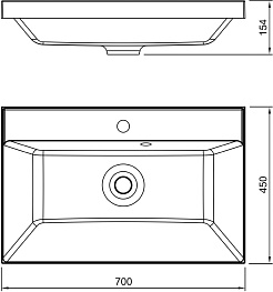 Stella Polare Раковина мебельная Азур 70 белая – фотография-5